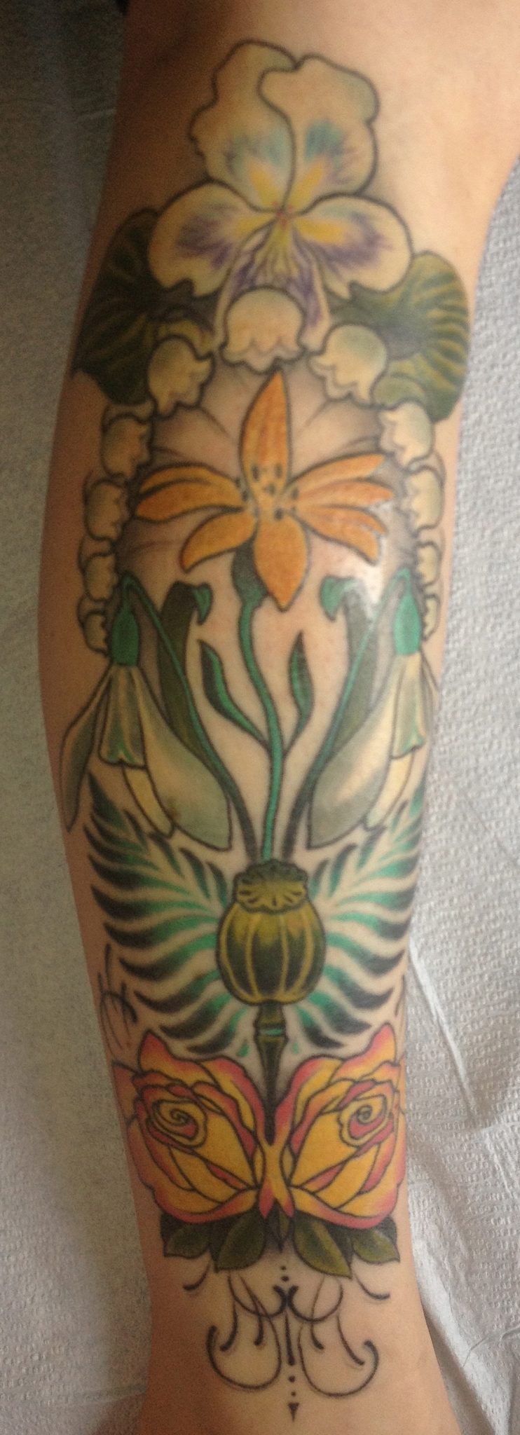 Floral Tattoo by Matt Rousseau